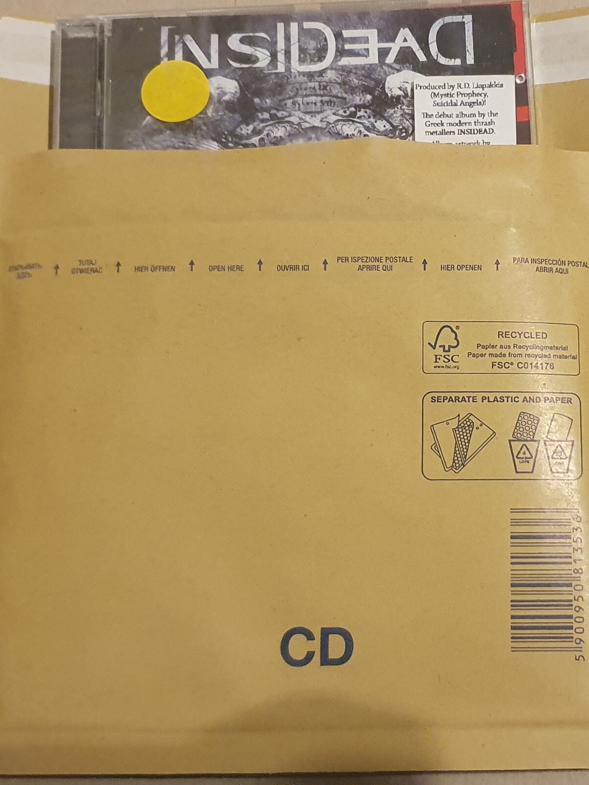 Luftpolster Versandtaschen Grösse  CD Braun Gold 200 Stk