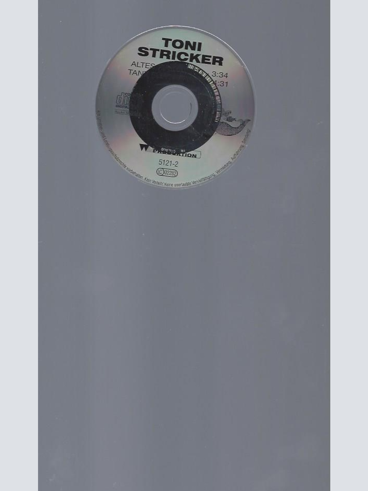 CD--TONI STRICKER ALTES FIAKERLIED // 3"