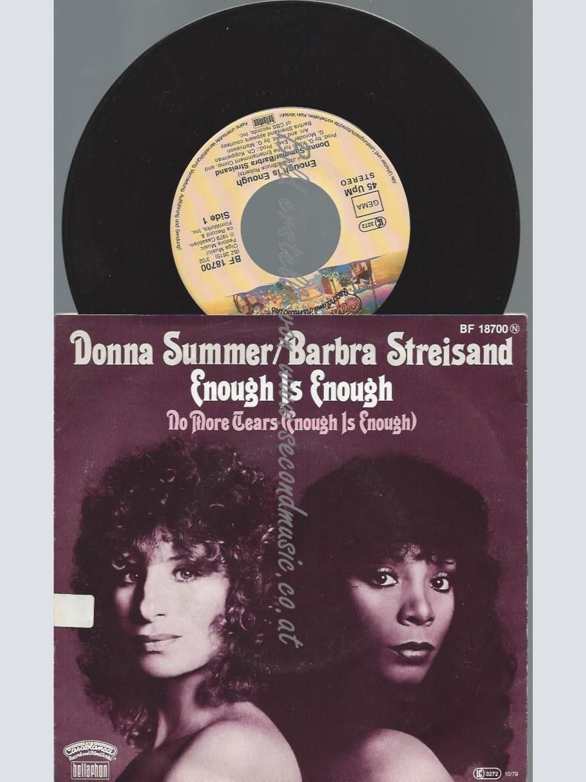7"   Donna Summer / Barbra Streisand  Enough Is Enough