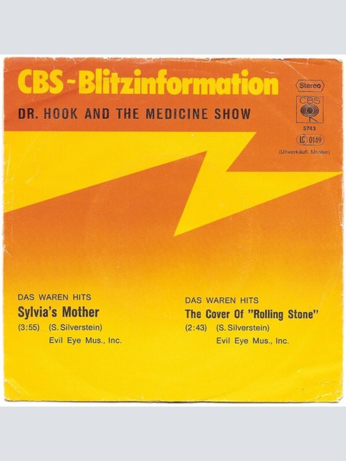7", Single, Promo Dr. Hook And The Medicine Show* - Sylvia's Mother / The Cov...