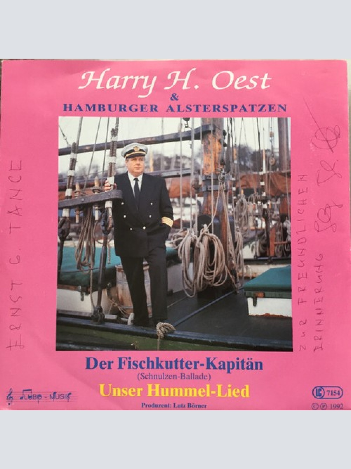 7", Single Harry H. Oest, Hamburger Alsterspatzen - Der Fischkutter-Kapitän