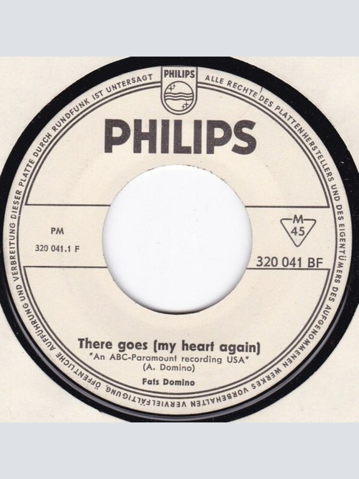7", Single, Mono, Promo Fats Domino - There Goes (My Heart Again)
