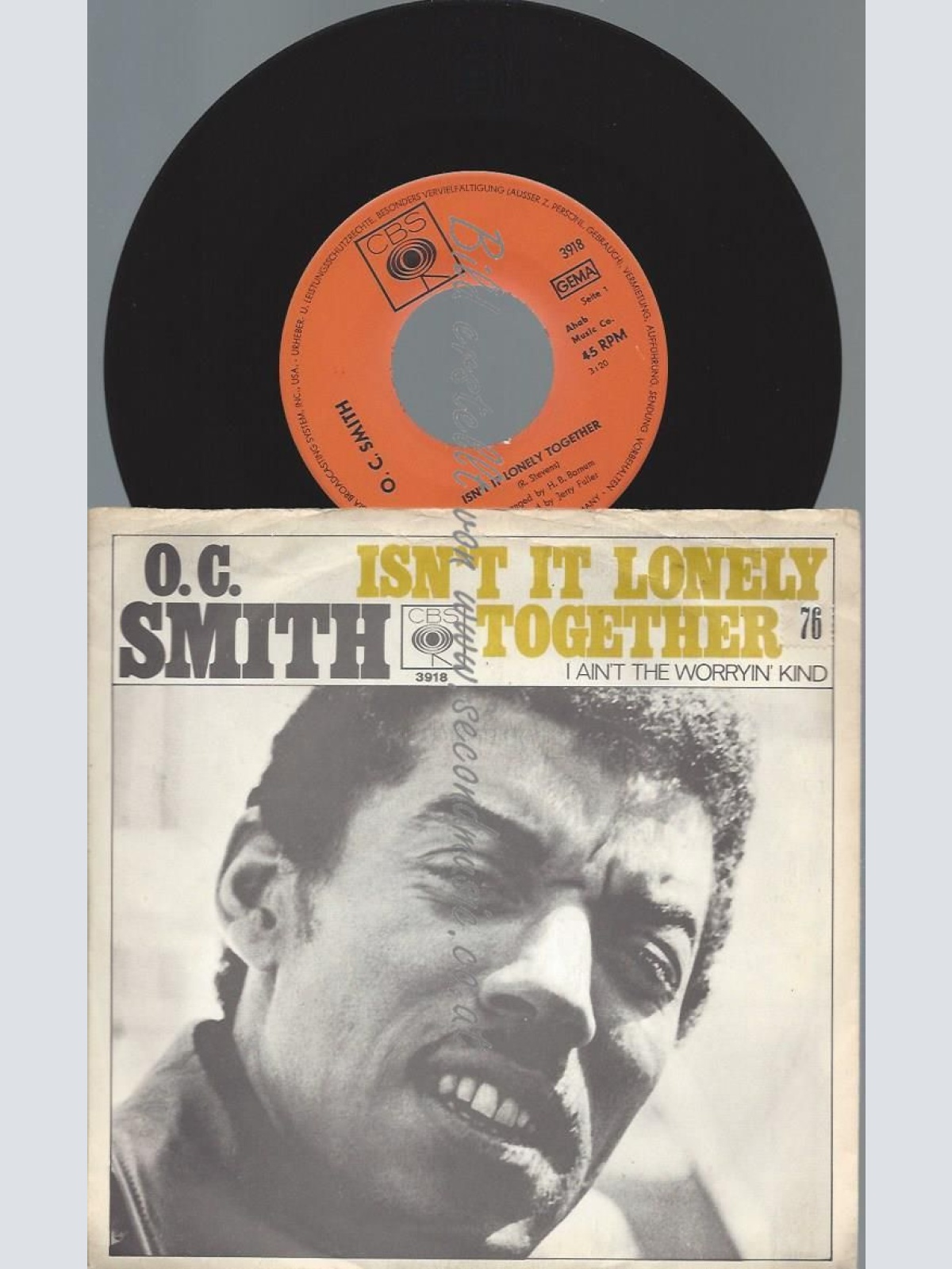 7"  O.C. Smith  Isn't It Lonely Together