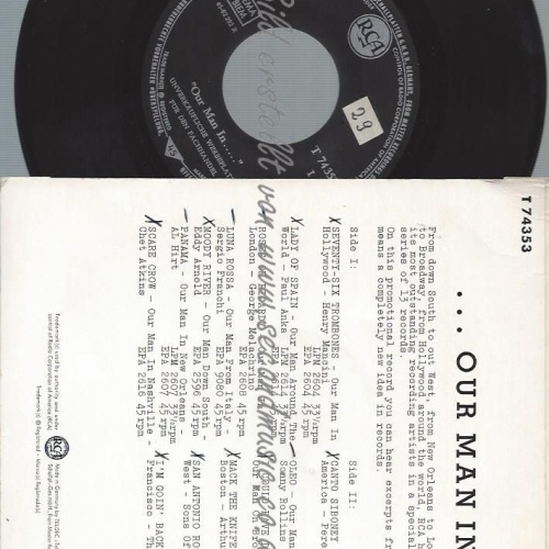 7"  OUR MAN IN // THE LIMELITERS / FIEDLER/ ROLLINS // PROMO EP