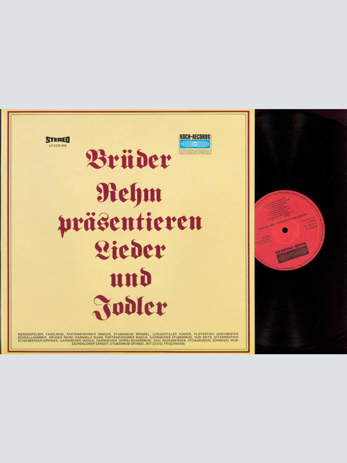 LP--Brüder Rehm--  präsentieren  Lieder und Jodler    //NM