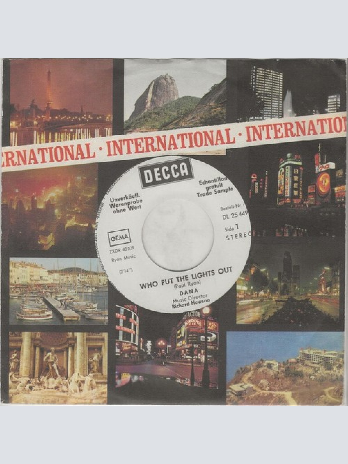 7", Single, Promo Dana (9) - Who Put The Lights Out