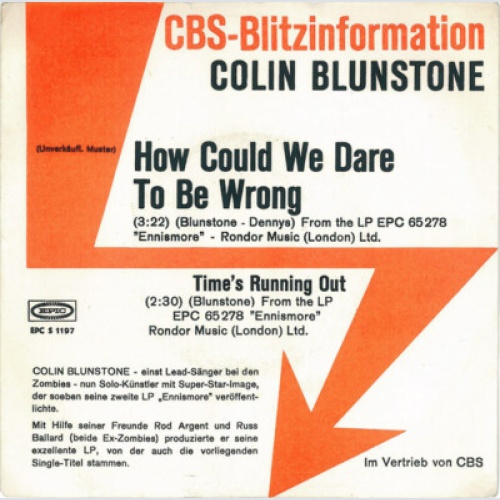 7", Single, Promo Colin Blunstone - How Could We Dare To Be Wrong