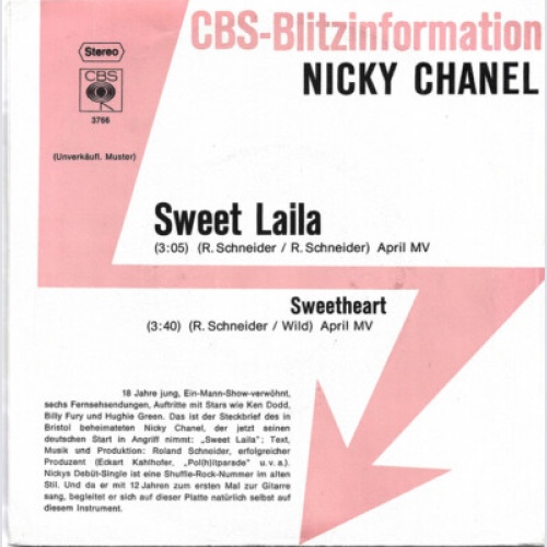 7", Single, Promo Nicky Chanel - Sweet Laila