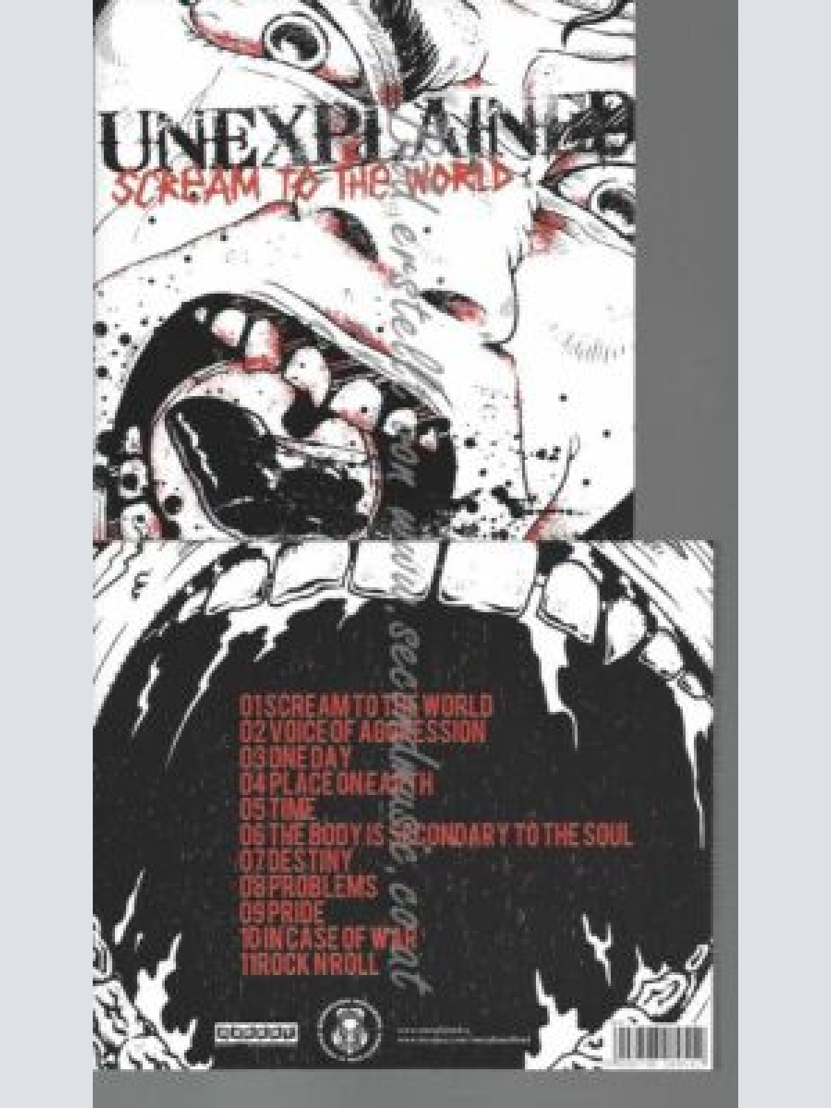 CD--UNEXPLAINED--SCREAM TO THE WORLD