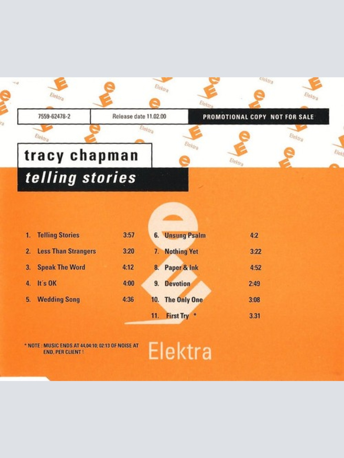 CD, Album, Promo Tracy Chapman - Telling Stories