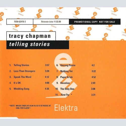 CD, Album, Promo Tracy Chapman - Telling Stories