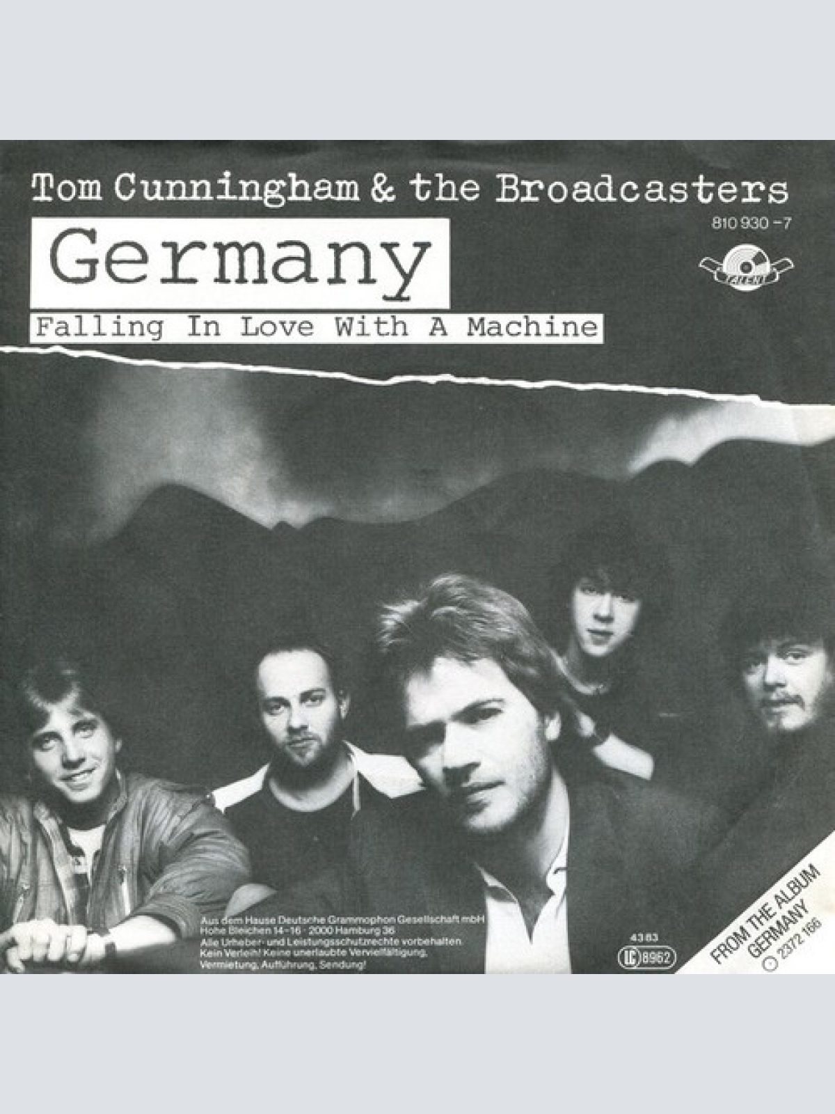 7", Single Tom Cunningham & The Broadcasters - Germany / Falling In Love With...