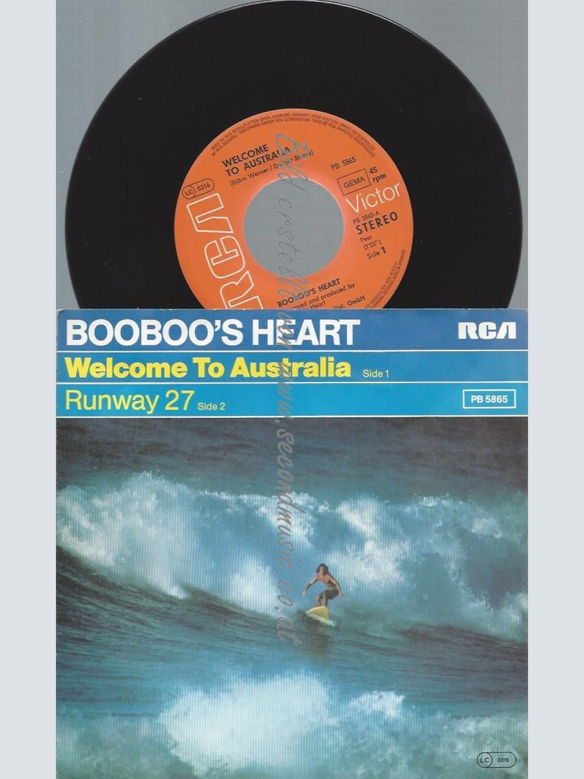 7"    Booboo's Heart – Welcome To Australia
