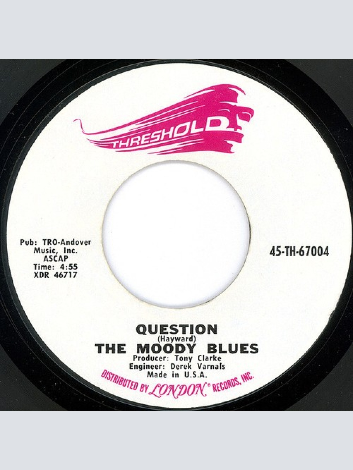 7", Single, Pit The Moody Blues - Question