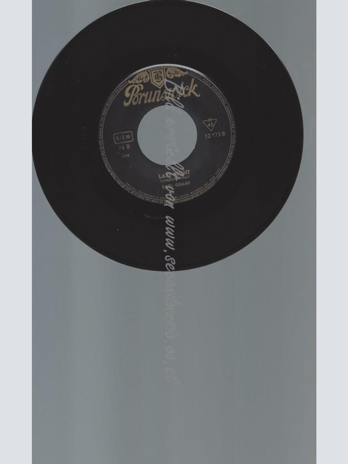 7"   Earl Grant  Last Night (I Went Out Of My Mind) / Imitation Of Life