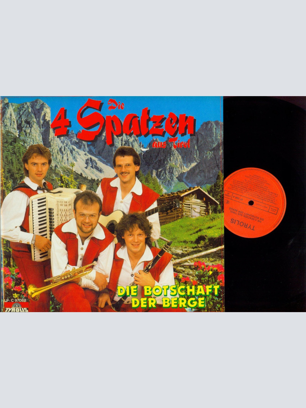 LP--Die 4 Spatzen Aus Tirol – Die Botschaft Der Berge-- NM