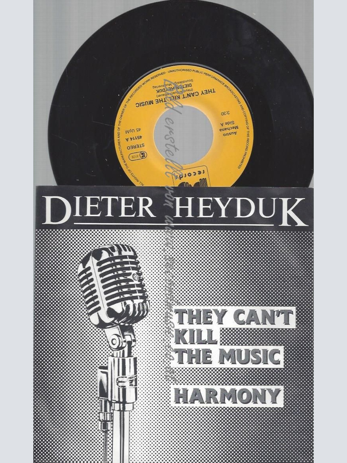 7"  DIETER HEYDUK THEY CAN'T KILL THE MUSIC