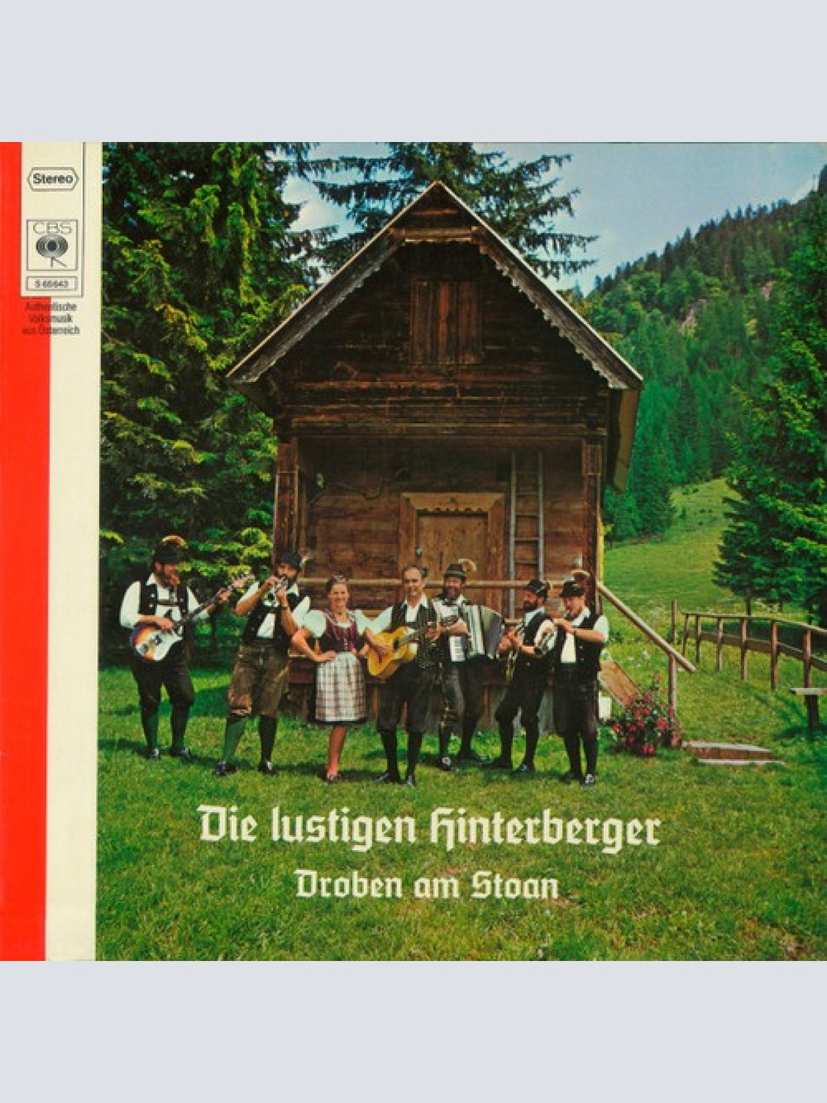 LP, Album Die Lustigen Hinterberger - Droben Am Stoan