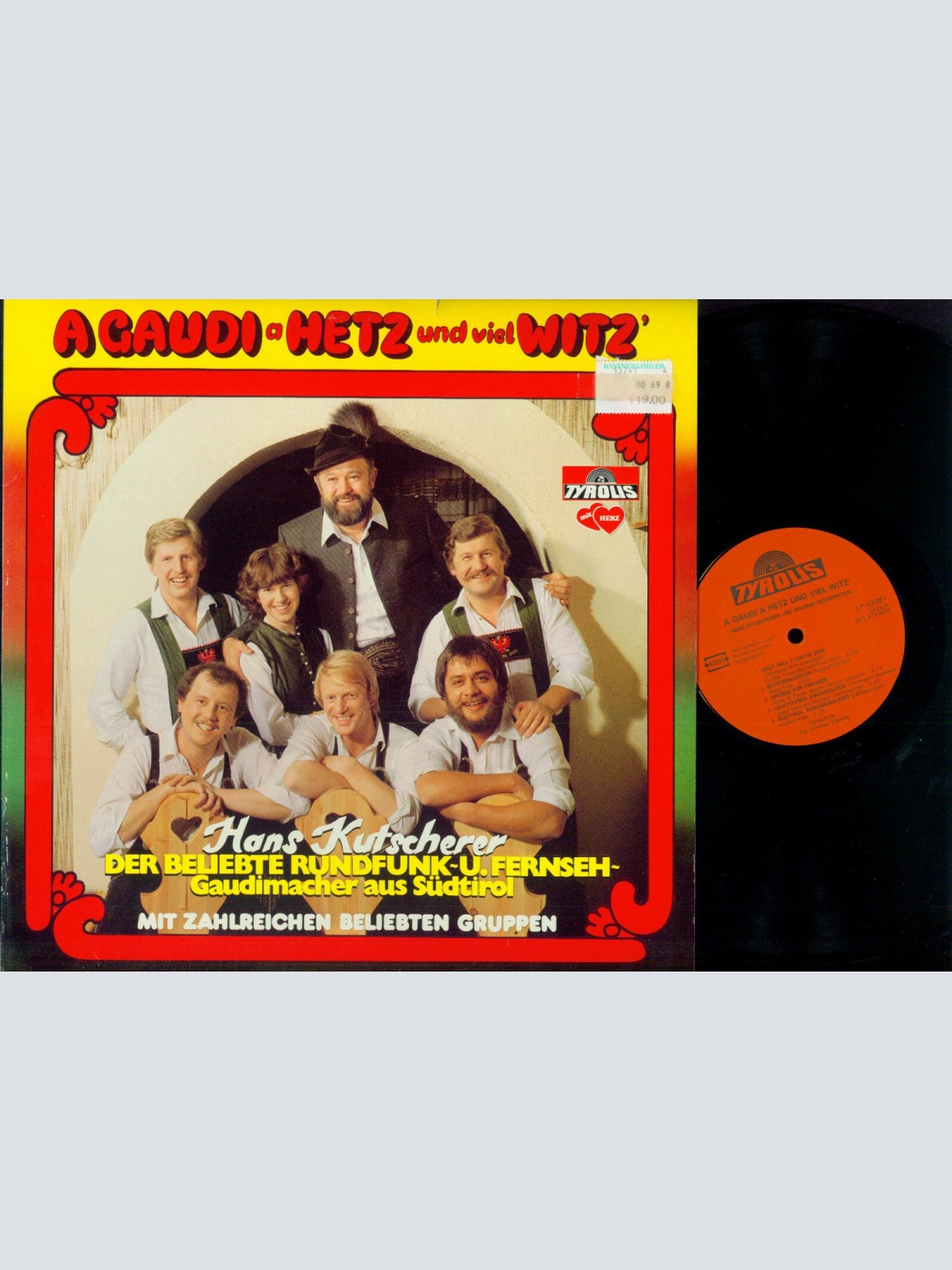 LP-- Hans Kutscherer-- A Gaudi a Hetz und viel Witz--- NM