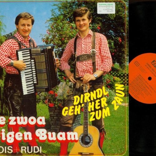 LP-- Die Zwoa Lustigen Buam Lois + Rudi – Dirndl Geh' Her Zum Zaun  -- NM