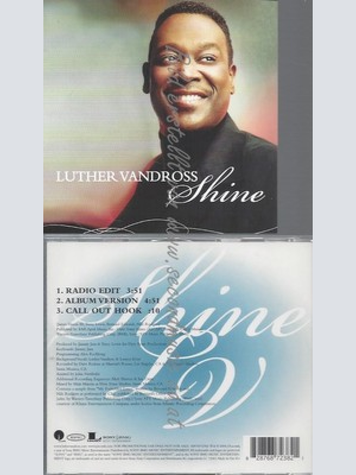 PROMO CD--LUTHER VANDROSS --SHINE--3TR