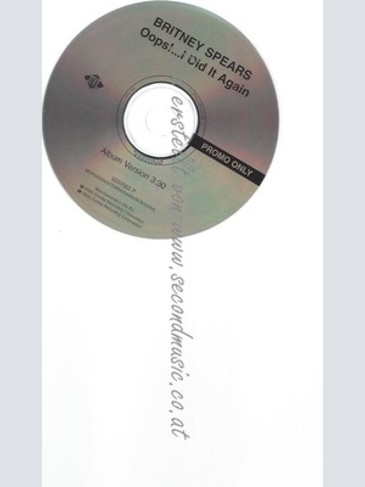 PROMO CD--BRITNEY SPEARS --OOPS I DID IT AGAIN --