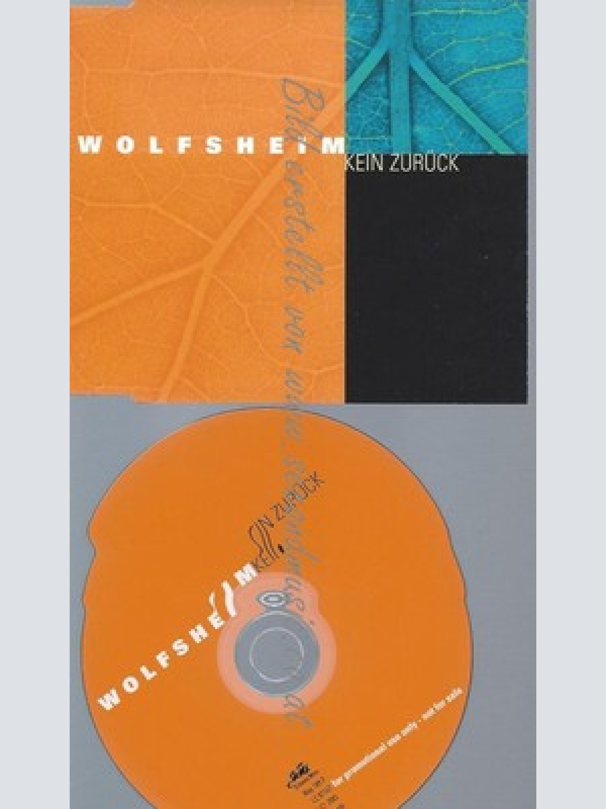 PROMO CD--WOLFSHEIM --KEIN ZURÜCK --3TR