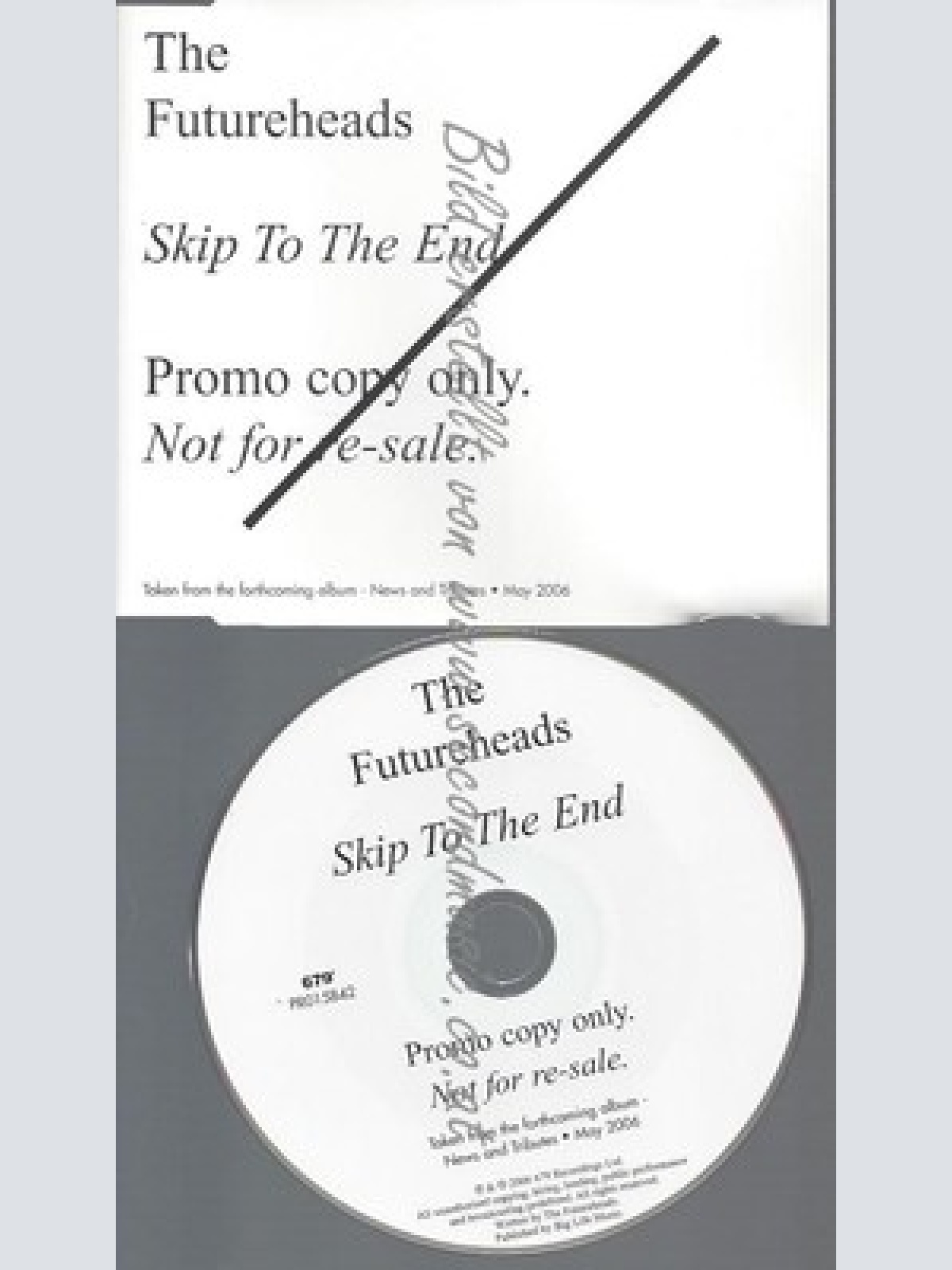 PROMO CD--THE FUTUREHEADS --SKIP TO THE END --1TR