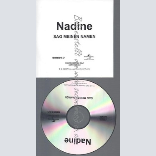 PROMO CD--NADINE--SAG MEINEN NAMEN--
