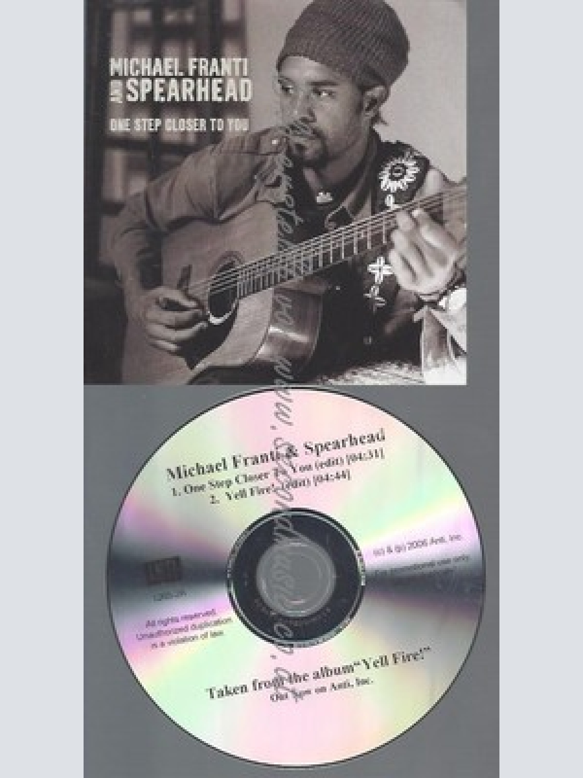 PROMO CD--MICHAEL FRANTI AND SPEARHEAD--ONE STEP CLOSER TO YOU--2TR