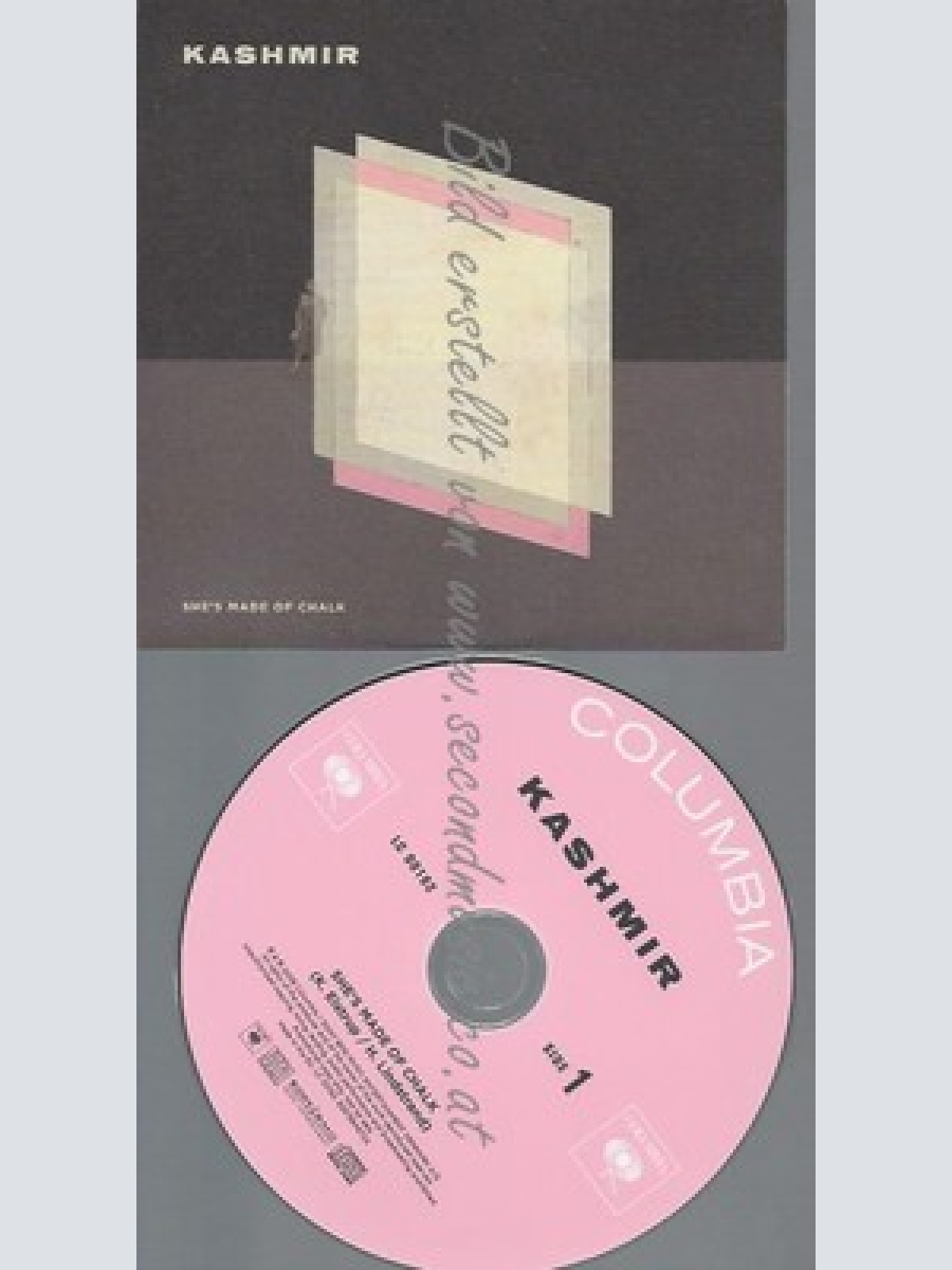 PROMO CD--KASHMIR--SHES MADE OF CHALK--1TR