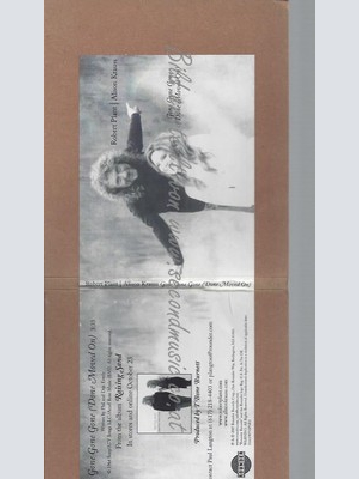 PROMO CD--ROBERT PLANT--ALISON KRAUSS--GONE GONE GONE