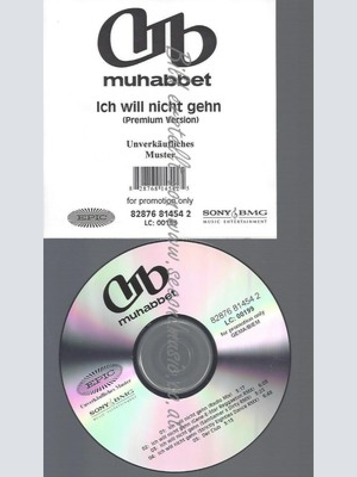 PROMO CD--MUHABBET--ICH WILL NICHT GEHEN--5TR
