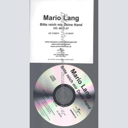 PROMO CD--MARIO LANG--BITTE REICH MIR DEINE HAND--