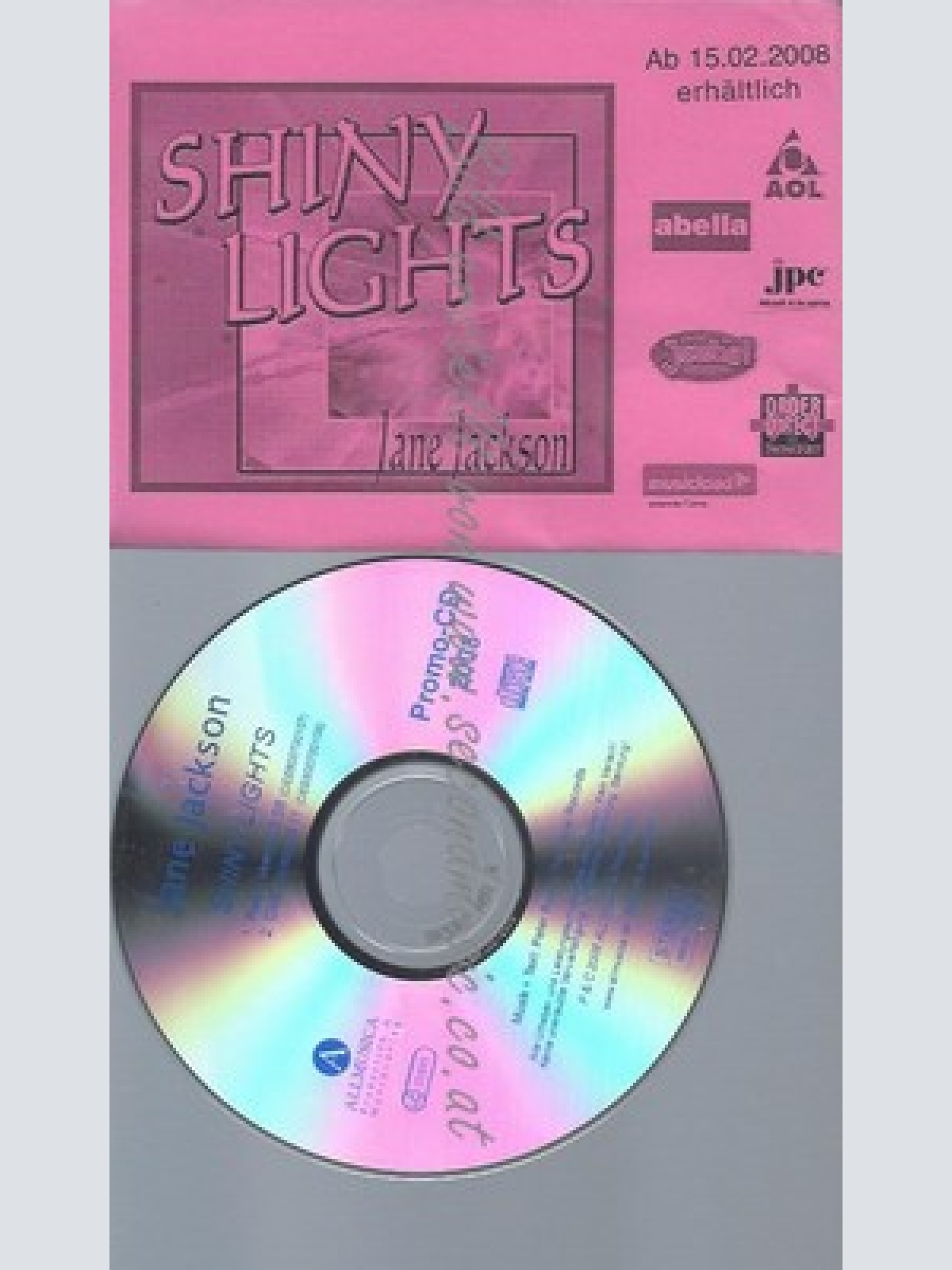 PROMO CD--JANE JACKSON --SHINY LIGHTS--2TR