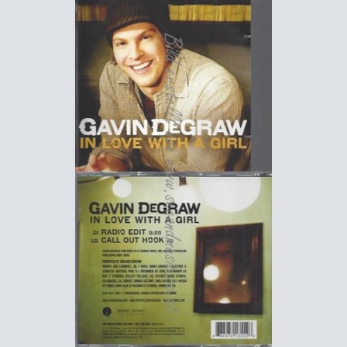 PROMO CD--GAVIN DEGRAW --IN LOVE WITH A GIRL --2TR