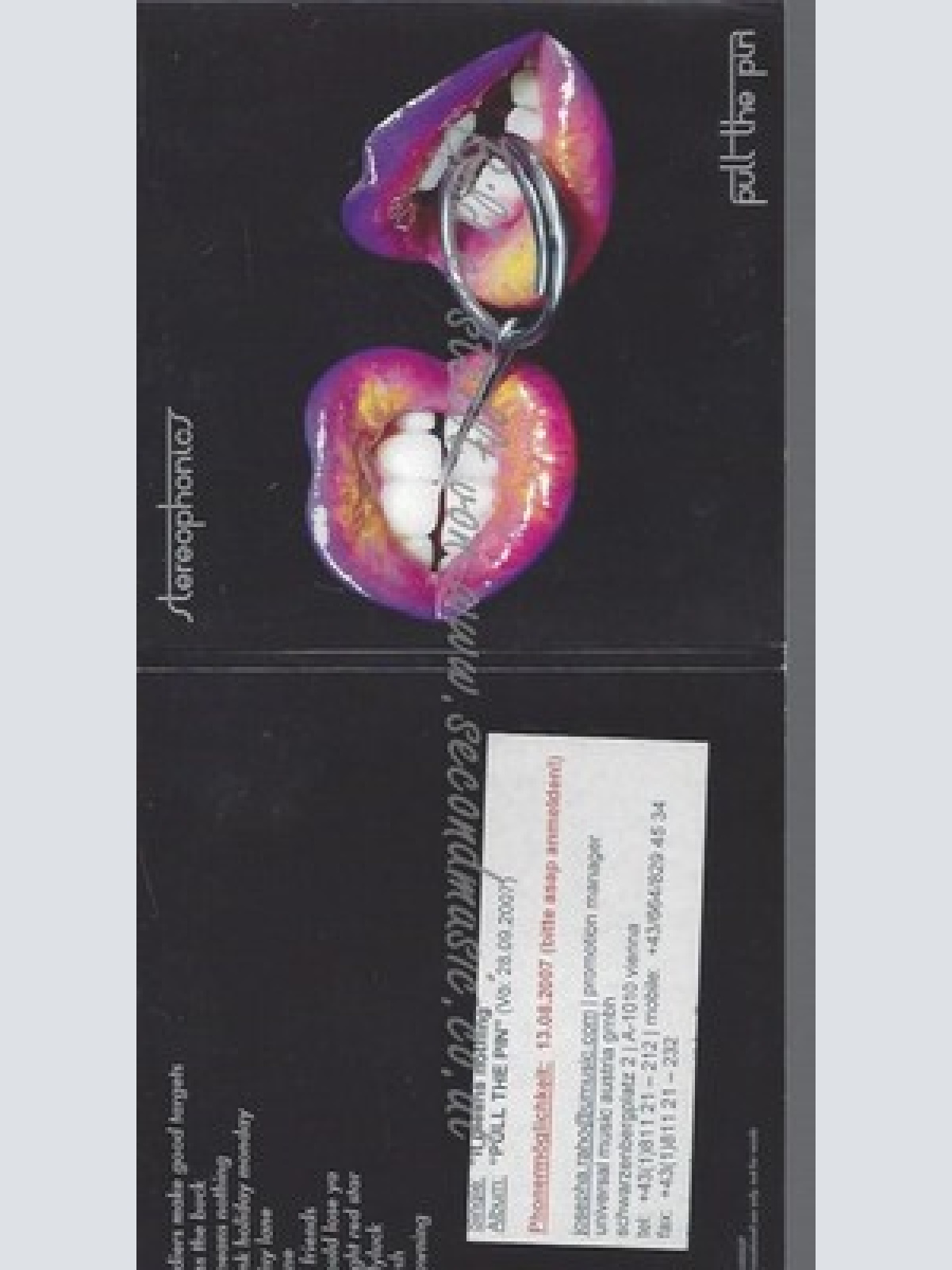 PROMO CD--STEREOPHONICS--PULL THE PIN--12TR