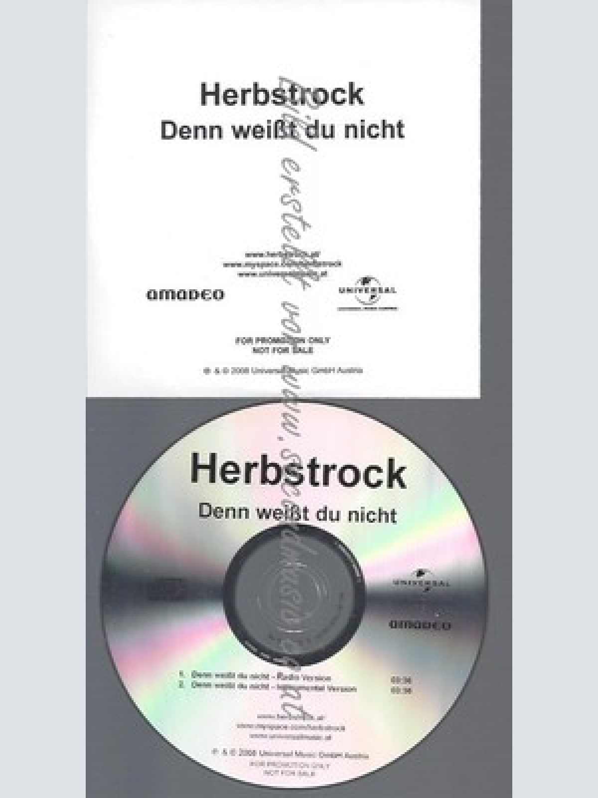 PROMO CD--HERBSTROCK--DENN WEISST DU NICHT--2TR