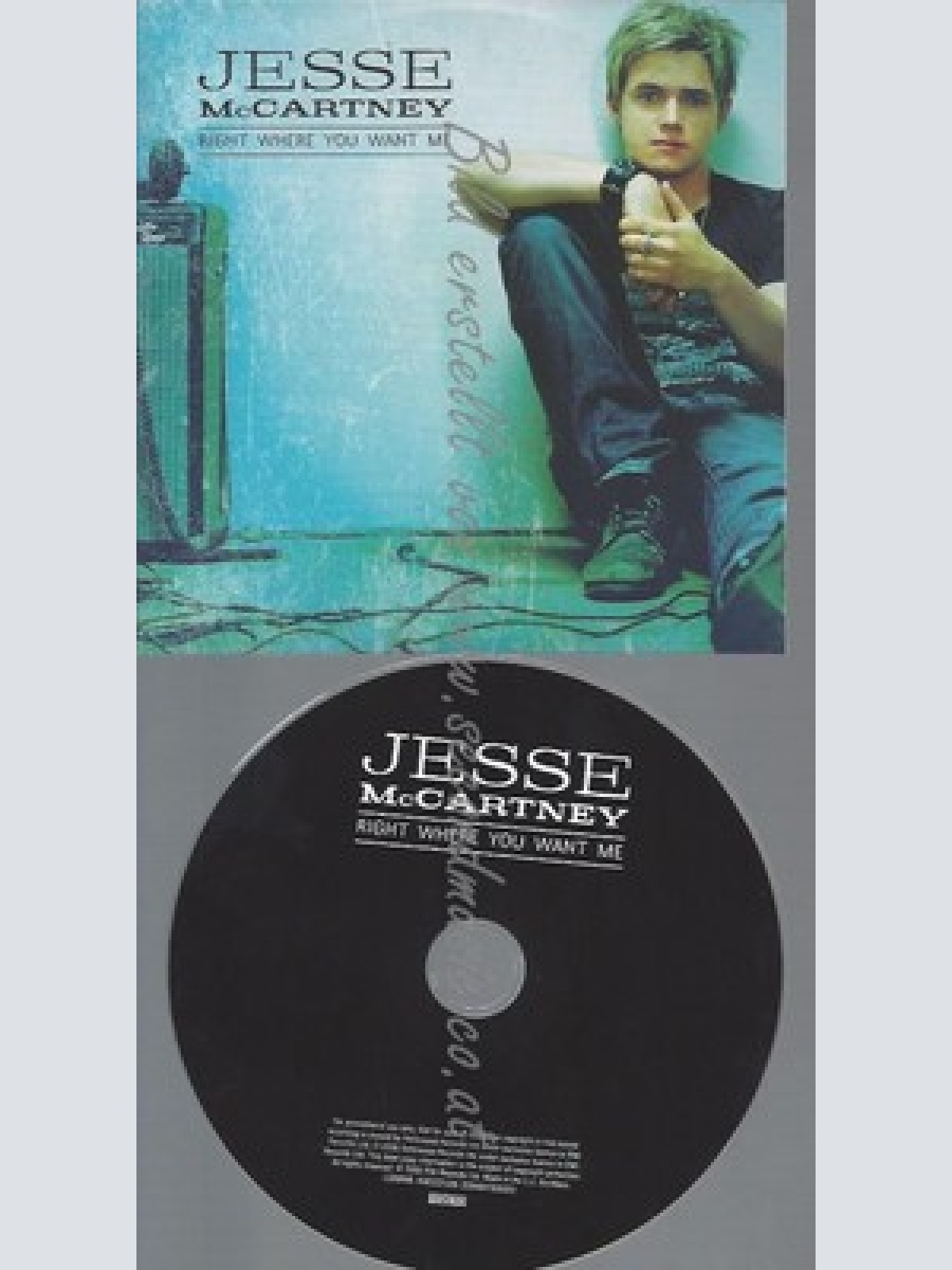 PROMO CD--JESSE MC CARTNEY--RIGHT WHERE YOU WANT ME--1TR
