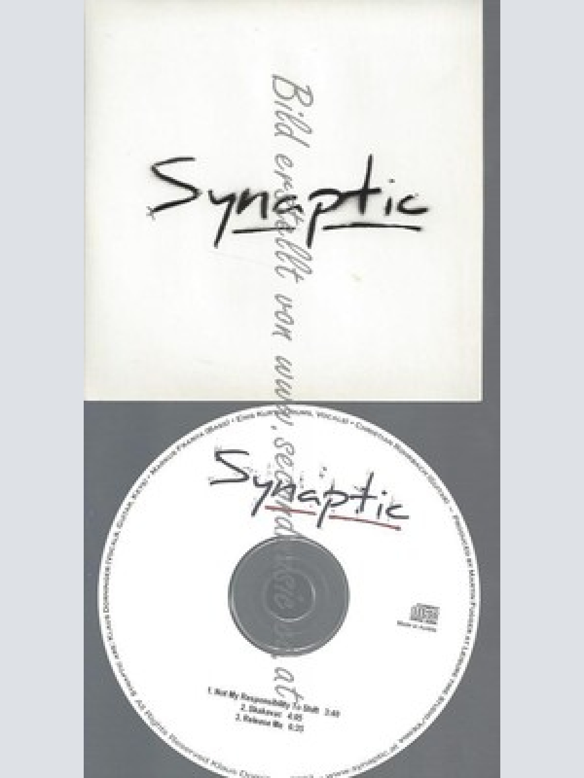 PROMO CD--SYNAPTIC--NOT MY RESPONSIBILLITY--3TR