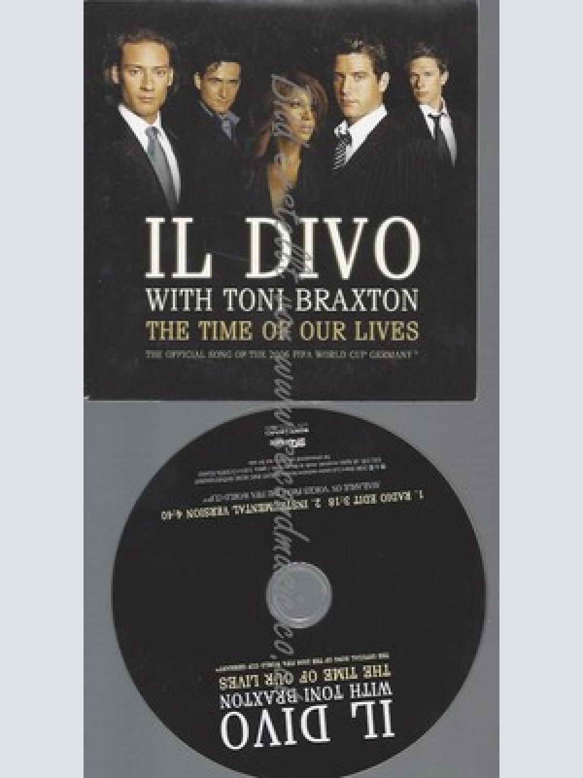 PROMO CD--IL DIVO WITH TONI BRAXTON--THE TIME OF OUR LIVES--2TR