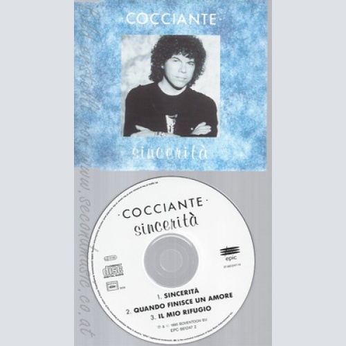 MAXI CD--RICCARDO COCCIANTE - SINGLE -- SINCERITÓ -3 TRACKS, -