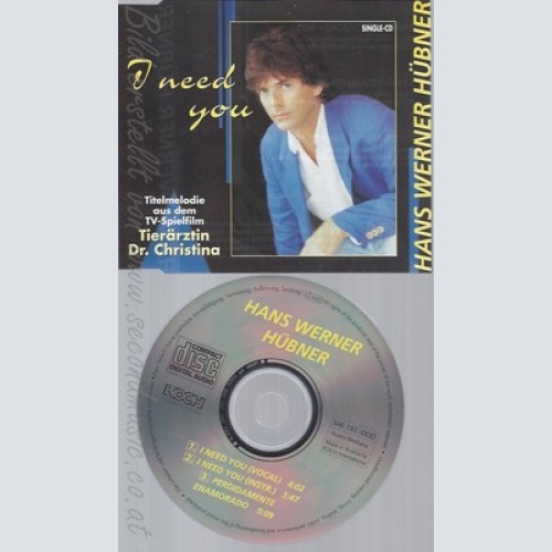 MAXI CD--HANS WERNER HÜBNER--I NEED YOU