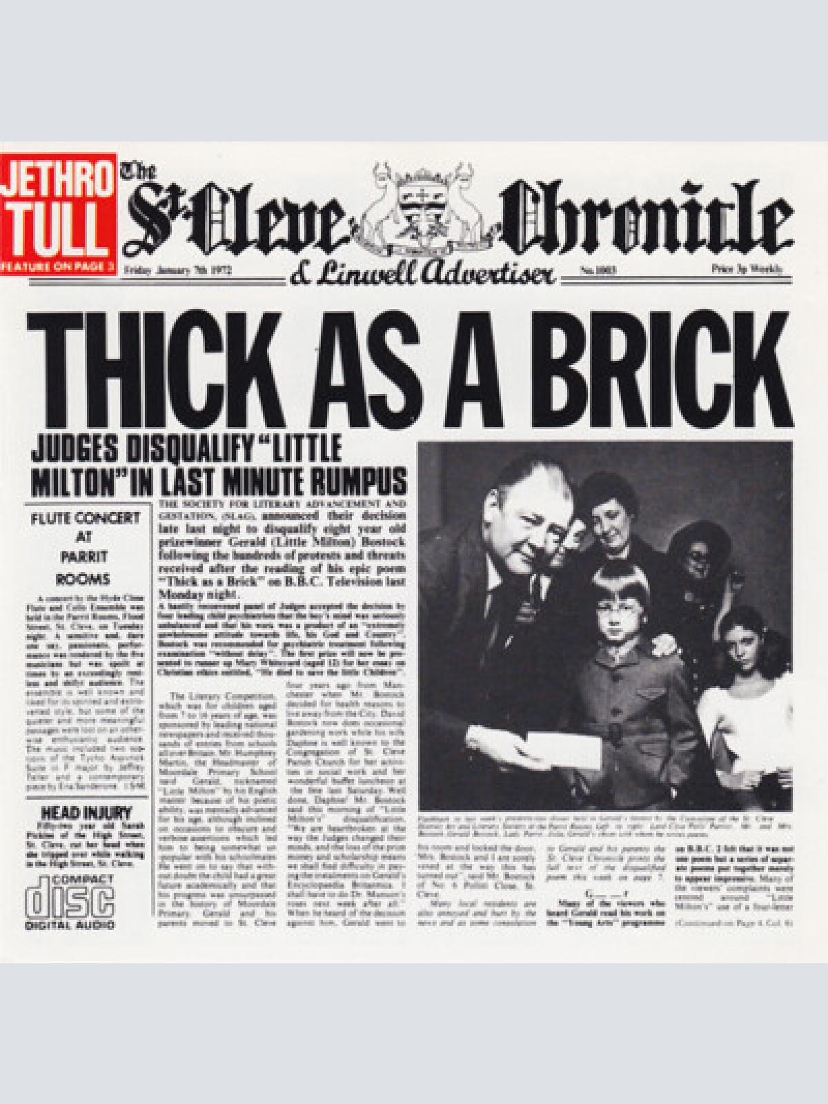 CD, Album, RE, EMI Jethro Tull - Thick As A Brick