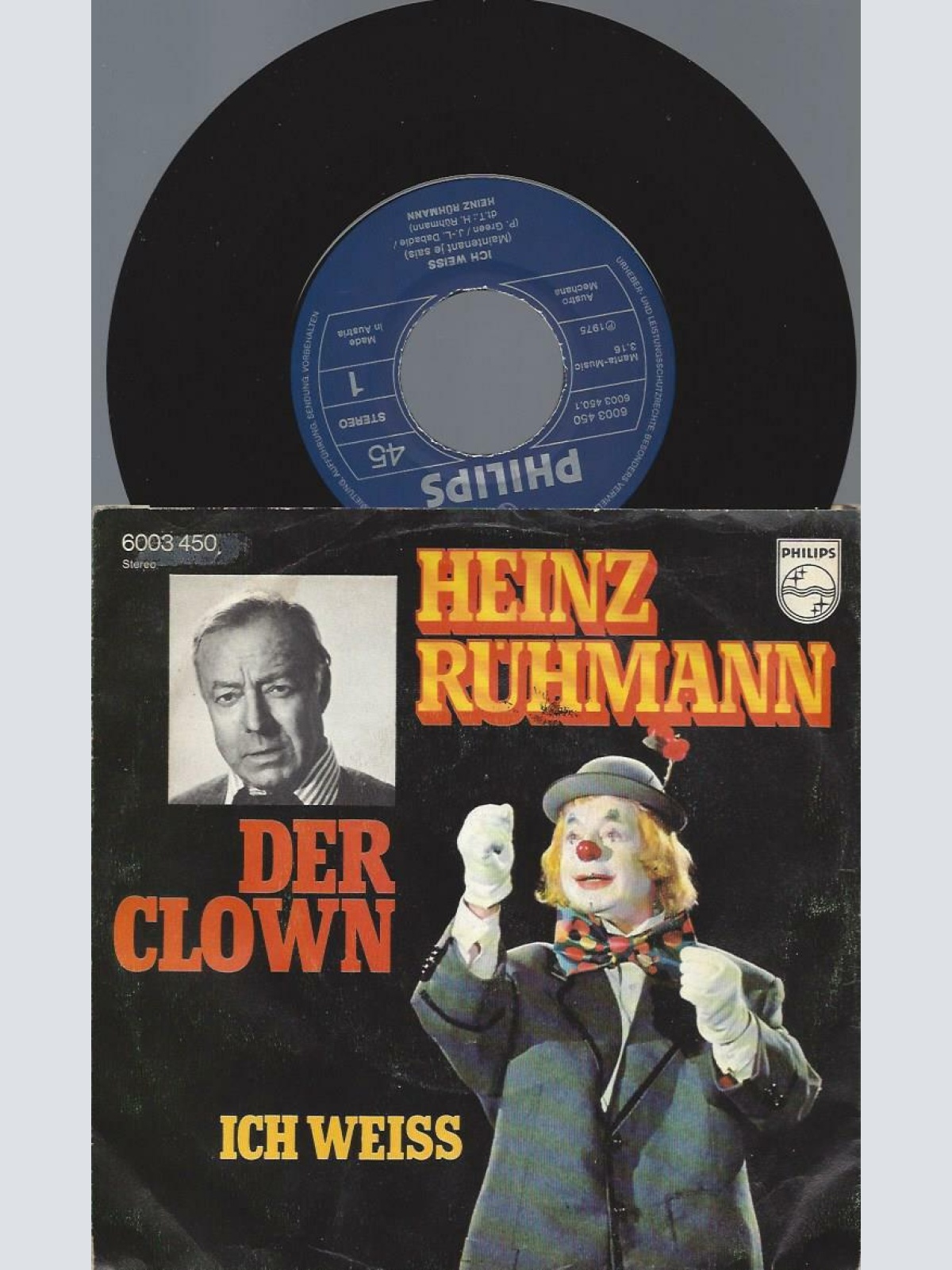 7"    Heinz Rühmann  Der Clown  // Ich Weiss