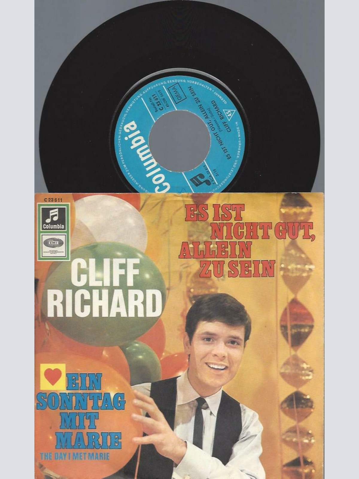 7"    Cliff Richard  Es Ist Nicht Gut, Allein Zu Sein
