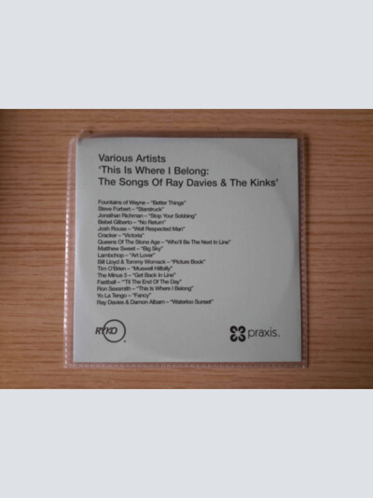 CD, Comp, Promo Various - This Is Where I Belong: The Songs Of Ray Davies & T...