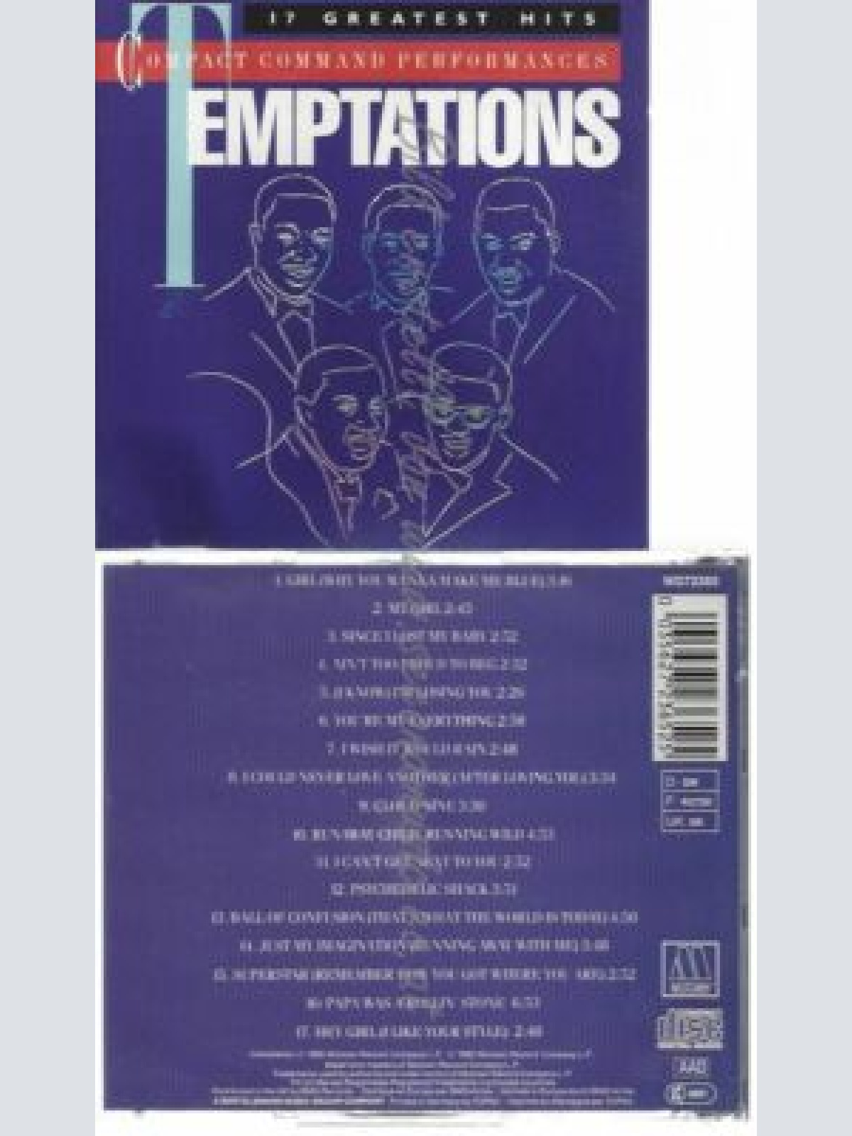 CD--TEMPTATIONS--COMPACT COMMAND PERFORMANCES -  GREATEST HITS