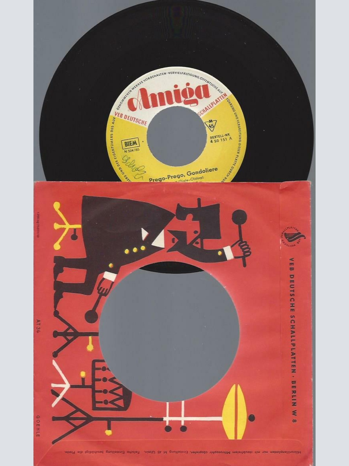 7"   Mieke Telkamp / Christel Schulze – Prego-Prego, Gondoliere / Wer Weiß, Wer