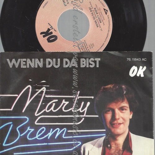 7"-MARTY BREM WENN DU DA BIST //EUROVISON SONG CONTEST 1981 // AUSTRIA